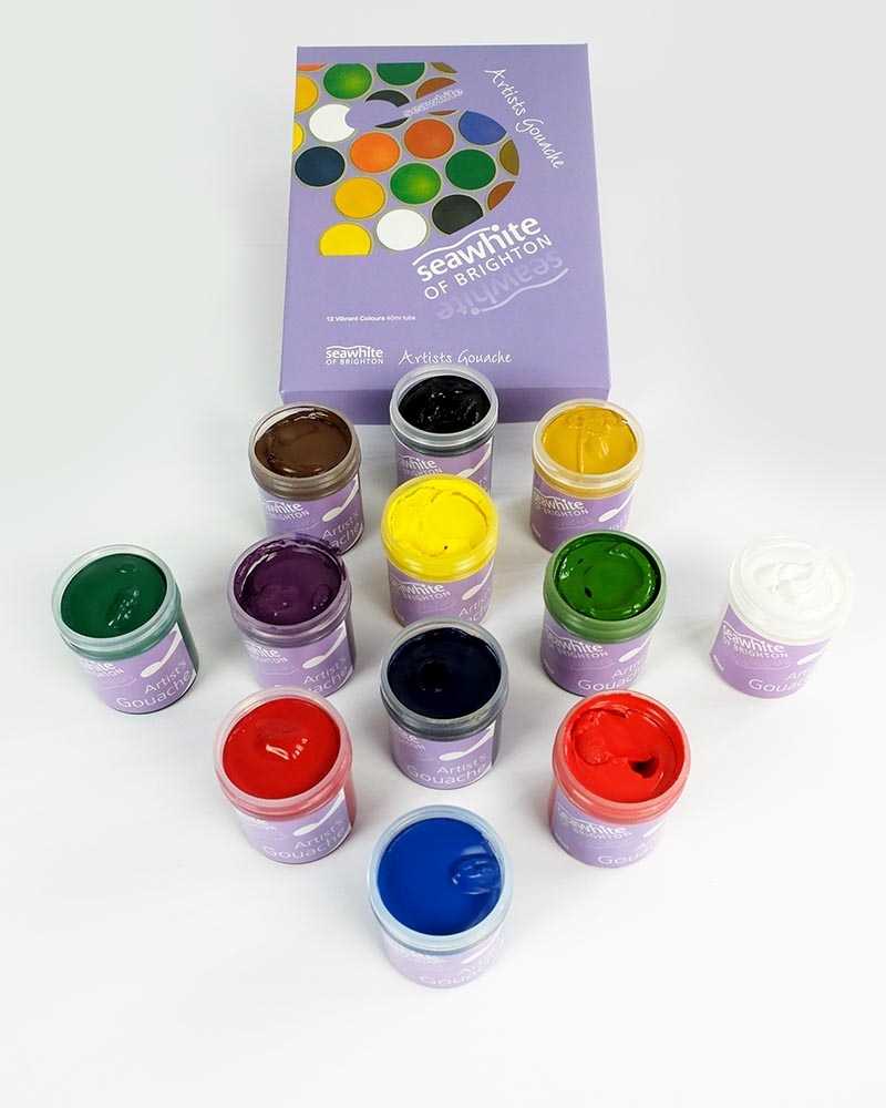 Super Gouache Paint Set, 12 x 40ml Seawhite of Brighton Ltd