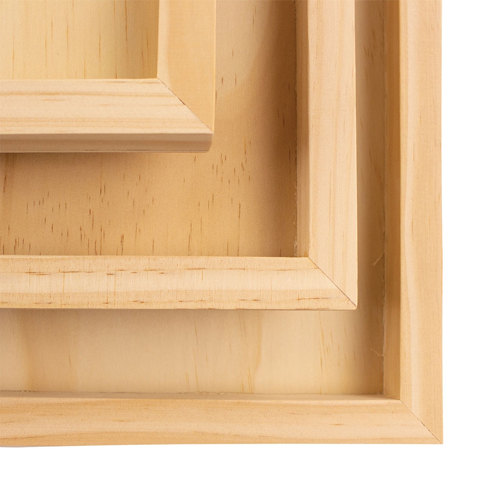 Cradled Wood Painting Panels 50 x 50cm, pack of 3 Seawhite of